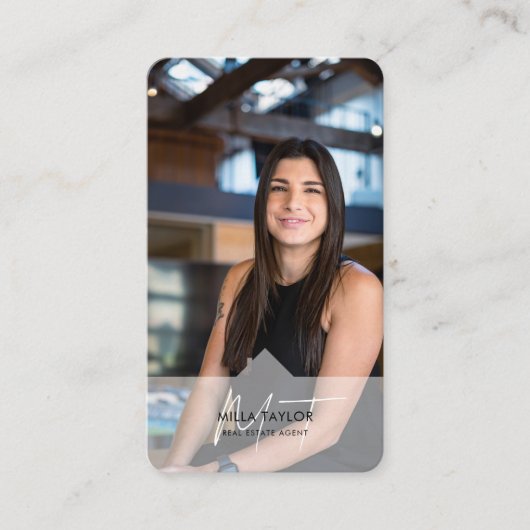 Carte De Visite Monogramme immobilier moderne professionnel (Devant)