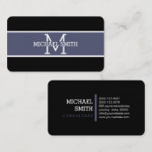 Carte De Visite Monogramme Indépendance professionnelle moderne (Devant / Derrière)