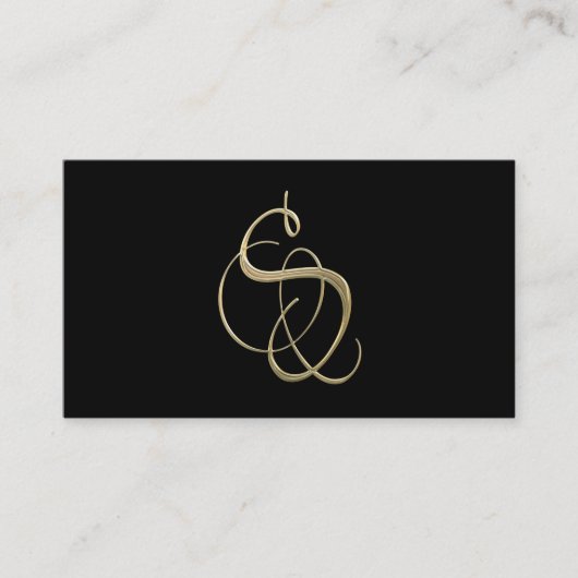 Carte De Visite Monogramme initial de S (Devant)