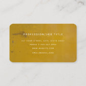 Carte De Visite Monogramme initial de texture métallique de rouill (Dos)