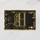 Carte De Visite Monogramme Initial Moderne Élégant Professionnel (Devant)