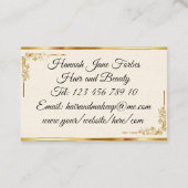 Carte De Visite Monogramme Initial Moderne Élégant Professionnel (Dos)