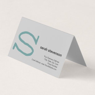Carte De Visite Monogramme initial simple moderne