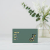 Carte De Visite Monogramme Initiale J Fleurs de Marguerites Art (Debout devant)