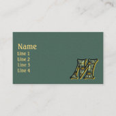 Carte De Visite Monogramme Initiale M Art Floral de Marguerites (Devant)