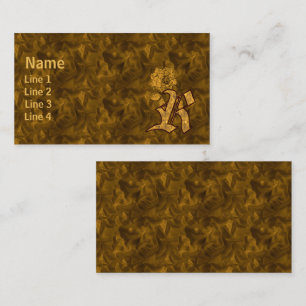 Carte De Visite Monogramme Initiale R Élégante Fleur de Pivoine en