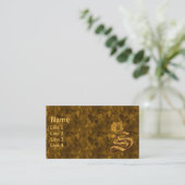 Carte De Visite Monogramme Initiale S Élégante Fleur de Pivoine en (Debout devant)