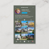 Carte De Visite Monogramme Instagram Immobilier moderne (Devant)