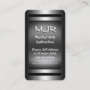 Carte De Visite Monogramme, Instruction des arts martiaux, aspect
