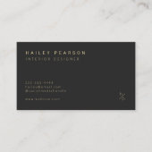 Carte De Visite Monogramme intemporel : Élégance moderne en noir e (Devant)