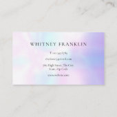 Carte De Visite Monogramme Iridescente moderne professionnel (Dos)