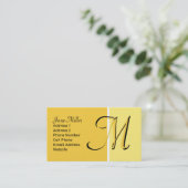 Carte De Visite monogramme jaune (Debout devant)