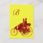 Carte De Visite MONOGRAMME jaune brun AUTO REPAIR AUTOMOGRAMME (Dos)