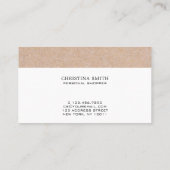 Carte De Visite Monogramme Kraft - Papier bleu clair de minuit (Dos)