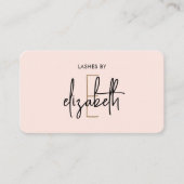 Carte De Visite Monogramme Lashes Beauté Esthétique (Devant)