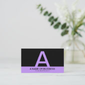 Carte De Visite monogramme LAVENDER gras (Debout devant)