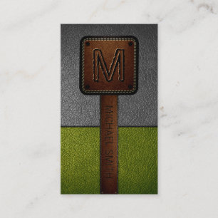 Carte De Visite Monogramme Leather Look #8