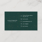 Carte De Visite Monogramme Lettre Initiale D Diamants Agate Emerau (Dos)