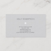 Carte De Visite Monogramme Linge moderne Texture Look Conception d (Dos)