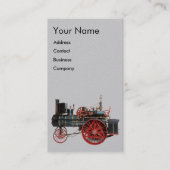 Carte De Visite MONOGRAMME LOCOMOTIF À VAPEUR vintage (Devant)