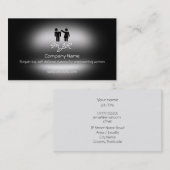 Carte De Visite Monogramme, logo d'autodéfense de femmes, (Devant / Derrière)