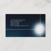 Carte De Visite Monogramme lumineux bleu foncé (Dos)