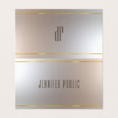 Carte De Visite Monogramme Luxe Elégant Modèle moderne Glamor (Extérieur déplié)