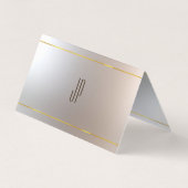 Carte De Visite Monogramme Luxe Elégant Modèle moderne Glamor (Dos)