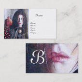 Carte De Visite MONOGRAMME MAGDALEN blanc (Devant / Derrière)