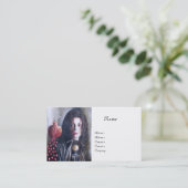 Carte De Visite MONOGRAMME MAGDALEN blanc (Debout devant)