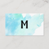 Carte De Visite Monogramme manuscrit | Aquarelle (Devant)