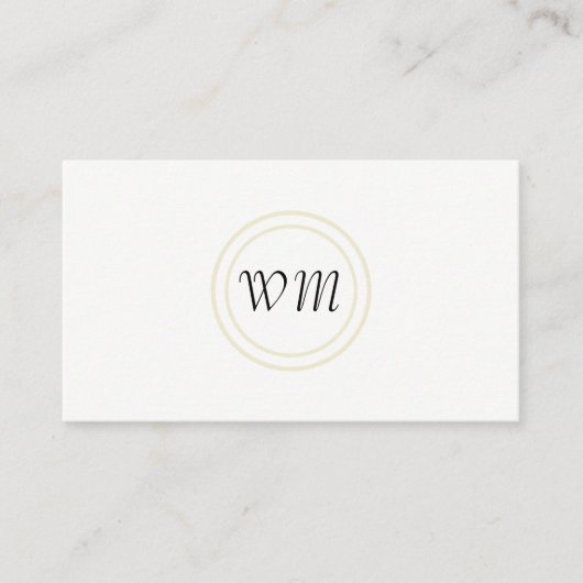 Carte De Visite Monogramme manuscrit / Rustique d'entreprise (Devant)