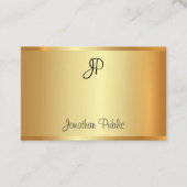 Carte De Visite Monogramme manuscrit Script Or Moderne Élégant (Devant)