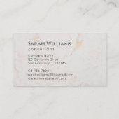 Carte De Visite Monogramme Marbre blanc simple moderne noir initia (Dos)