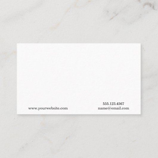 Carte De Visite Monogramme | Marbre bleu (Dos)