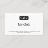 Carte De Visite Monogramme | Marbre | Marketing (Dos)