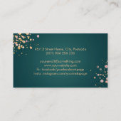 Carte De Visite Monogramme - marbre rose et plaquette or (Dos)