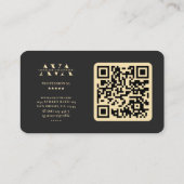 Carte De Visite Monogramme Marketing Black Gold Professional (Dos)