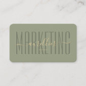 Carte De Visite Monogramme Marketing Sens Script moderne (Devant)