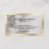 Carte De Visite Monogramme | Marque bordure or Executive (Dos)