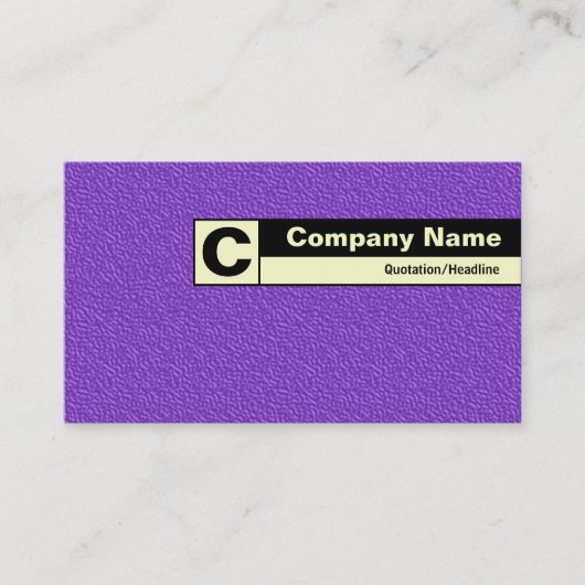 Carte De Visite Monogramme marqué par bord - Tex de relief par (Devant)