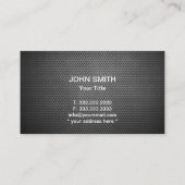 Carte De Visite Monogramme métallique de construction professionne (Dos)