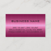 Carte De Visite Monogramme métallique en acier inoxydable professi (Dos)