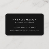 Carte De Visite Monogramme Métallurgique Trim Or Spatter (Dos)