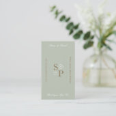 Carte De Visite Monogramme minimal élégant simple Arche stylée Pho (Debout devant)