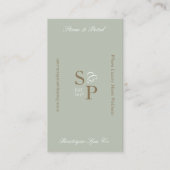 Carte De Visite Monogramme minimal élégant simple Arche stylée Pho (Devant)
