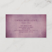 Carte De Visite Monogramme minimal Lilac désorganisé (Dos)