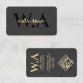 Carte De Visite Monogramme minimal moderne | Marketing professionn