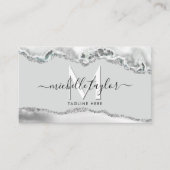 Carte De Visite Monogramme minimal moderne Simple QR CODE Business (Devant)