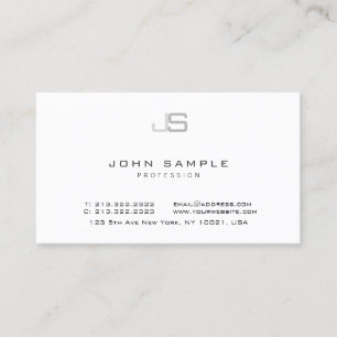 Carte De Visite Monogramme minimaliste élégant Modèle moderne